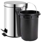 Kalanka - ® poubelle avec pédale de cuisine, acier inoxydable, finition chrome brillant disponible en ... Kalanka - ® poubelle avec pédale de cuisine, acier inoxydable, finition chrome brillant disponible en ...