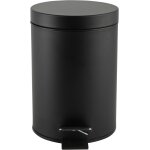 Kalanka - poubelle salle de bain 3l à pédale, petite poubelle noire inox pour wc / bureau / chambre, ... Kalanka - poubelle salle de bain 3l à pédale, petite poubelle noire inox pour wc / bureau / chambre, ...