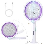 Kalanka - raquette electrique insectes, raquette anti moustiques electrique 3800 v 1200 mah rechargeable ...