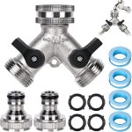 Kalanka - robinet double sortie, 2 - voies y - distributeur, double sortie tuyau arrosage, adaptateur ... Kalanka - robinet double sortie, 2 - voies y - distributeur, double sortie tuyau arrosage, adaptateur ...