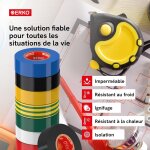 Kalanka - ruban adhésif isolant électrique jaune - vert 19mm x 20m 8 pièces pvc, réparation de câbles ... Kalanka - ruban adhésif isolant électrique jaune - vert 19mm x 20m 8 pièces pvc, réparation de câbles ...