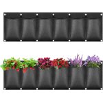 Kalanka - sac  plantes mural, 6 poches sacs de plantation murale, sac de plantation vertical, poche ...