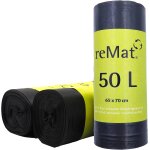 Kalanka - sacs poubelle 50l 100% matriau recycl postconsommateurs (pcr), 45 sacs poubelle, rsistant ...