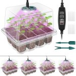 Kalanka - serre d'intérieur - mini serre - kit de culture avec couvercle surélevé - démarreur avec lumières ... Kalanka - serre d'intérieur - mini serre - kit de culture avec couvercle surélevé - démarreur avec lumières ...