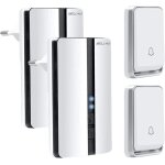 Kalanka - sonnette sans fil 2 r�cepteurs - sonnette de porte sans fil - sonnette de porte d'entr�e ext�rieure ...