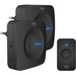 Kalanka - sonnette sans fil elro db3000 avec 2 r�cepteurs plug - in, etanche, 64 m�lodies, port�e 300m, ...