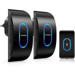 Kalanka - sonnette sans fil exterieur etanche avec 2 récepteurs, portée de 400m, ip65 etanche carillon, ... Kalanka - sonnette sans fil exterieur etanche avec 2 récepteurs, portée de 400m, ip65 etanche carillon, ...