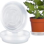 Kalanka - soucoupes plateaux 6pcs, plateau plastique, coupelle pot fleur, soucoupe transparente, soucoupe ...