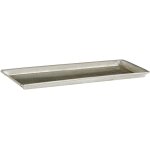 Kalanka - soucoupe pour pot de fleurs, env. 60 x 18 cm, zinc, argent