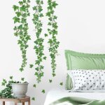 Kalanka - stickers muraux verte pendaison vigne autocollant mural lierre feuilles plantes d�coration ...