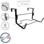 Kalanka - support jardinire fer plat fixations rglables blanc 35x18 cm - made in france