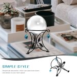 Kalanka - support en mtal pour boule d'observation en fer - support pour pot de fleurs - base de support ...