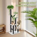 Kalanka - support pour plantes  5 niveaux, 83 cm, grand support de plantes en mtal, support d'angle ...
