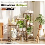 Kalanka - support plantes intérieur avec roulettes, porte plante intérieur en bois, etagère à 3 niveaux ... Kalanka - support plantes intérieur avec roulettes, porte plante intérieur en bois, etagère à 3 niveaux ...