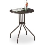 Kalanka - table ronde de jardin, aspect rotin, petit, plastique, m¿¿tal, stable, robuste, 2 personnes, ... Kalanka - table ronde de jardin, aspect rotin, petit, plastique, m¿¿tal, stable, robuste, 2 personnes, ...
