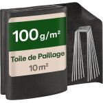 Kalanka - toile de paillage anti mauvaises herbes 100g / m avec 8 piquets ¿ ultra rsistante & anti ...