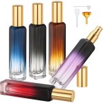 Kalanka - vaporisateur parfum voyage, 5 pices 15ml flacon parfum vide, spray bottle en verre, avec entonnoir, ...