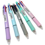 Kalhj - stylo a bille 5 en 1 multicolore rtractable cratif 4 couleurs recharge et mine de crayon multifoncti ...