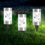 Kalsw - lot de 3 lampes solaires funraires : lanterne funraire solaire led avec piquet de terre et ...