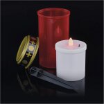 Kalsw - dccv22 - bougie fun�raire led - ip44 - pour l'ext�rieur - rouge - fonctionne avec piles - avec ...