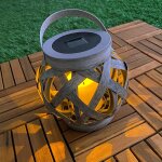 Kalsw - lampe de table et suspension solaire a led aspect rotin - bougie led avec effet flamme. Kalsw - lampe de table et suspension solaire a led aspect rotin - bougie led avec effet flamme.