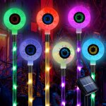 Kaltd - halloween dcoration solaires, 6pcs lumires globes oculaires ralistes, etanche halloween faux ...