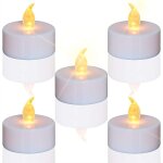 Kaltd - lampe a th, bougies sans flamme a led clignotantes, 24 paquets de fausses bougies ralistes ...
