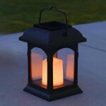 Kaltd - lanterne solaire dcorative pour lextrieur avec effet bougie vacillante led waterproof - 15cm ...