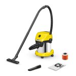Karcher aspirateur de chantier eau et pousi�re wd 3 s v - 15 4 20 1000w avec cuve acier inox 15l soufflerie ...