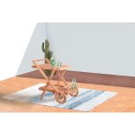 Kereta - desserte en teck avec roues