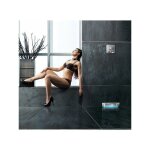 Kessel - caniveau de douche mural scada grille : grille wave - eclairage led : variation de couleur