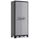 Keter armoire haute utilitaire titan - noir et gris - 80 x 44 x 182 cm