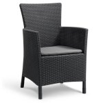 Keter chaise de salle a manger de jardin iowa graphite 215526