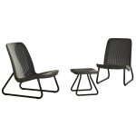 Keter salon de jardin 3 pcs rio graphite Keter salon de jardin 3 pcs rio graphite