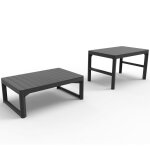 Keter table de jardin lyon graphite 232300