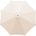Khbnhj toile de rechange pour parasol de jardin - 3 m à 8 baleines - blanc Khbnhj toile de rechange pour parasol de jardin - 3 m à 8 baleines - blanc