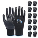 Khkui - lot de 12 paires de gants de travail pour homme et femme avec revêtement en nitrile - pour le ... Khkui - lot de 12 paires de gants de travail pour homme et femme avec revêtement en nitrile - pour le ...