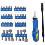 Kinzo coffret d'outils avec cliquet 14 douilles, 42 embouts incl. torx, hexagonaux - 58 pi�ces