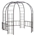 Kiosque premium tube car25 fer vieilli - 265x250 cm - acier epoxy