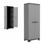 Kis armoire  balais en rsine gris meuble haut jardin utility stilo 9722