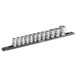 Kit de 12 douilles 1 / 2  6 pans ogv� grip sur rack magn�tique facom