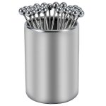 Kit de 20 pics a cocktail en metal avec support