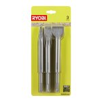 Kit 3 burins sds + ryobi 1 pointe - 1 plat - 1 b�che - rakspc03