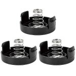 Kit de 3 capuchons de bobine et 3 ressorts de rechange - compatible tondeuses black & decker st series ...