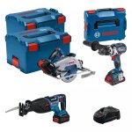 Kit 3 outils bosch 18v gsb / gks / gsa + 1x4. 0ah - 2x45. 5ah - 0615990n38
