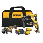Kit 3 outils xr 18v 5ah brushless dewalt tournevis dcf620 + marteau perforateur dch133 + meuleuse d'angle ...