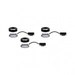 Kit 3 spots saillie pour meubles pukk - 12 / 230v - plastique - noir paulmann Kit 3 spots saillie pour meubles pukk - 12 / 230v - plastique - noir paulmann