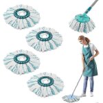 Kit de 4 tetes de rechange pour balai a disque leifheit clean twist micro set, systeme a 2 fibres, compatible ... Kit de 4 tetes de rechange pour balai a disque leifheit clean twist micro set, systeme a 2 fibres, compatible ...