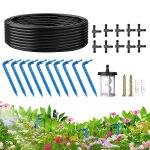 Kit arrosage automatique solaire pour jardin, systeme arrosage automatique goutte a goutte avec 15m tuyau ... Kit arrosage automatique solaire pour jardin, systeme arrosage automatique goutte a goutte avec 15m tuyau ...