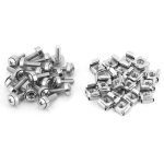 Kit d'assortiment de vis et d'crous  cage pour support d'armoire rseau, 20 pices (m5 * 20)